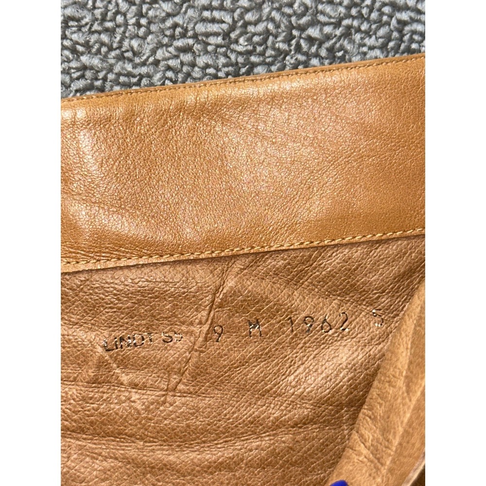 Y2K Donald J Pliner Boots Women 9 M Tan Lindy 55 Leather Spain Made Office Work - Picture 5 of 16